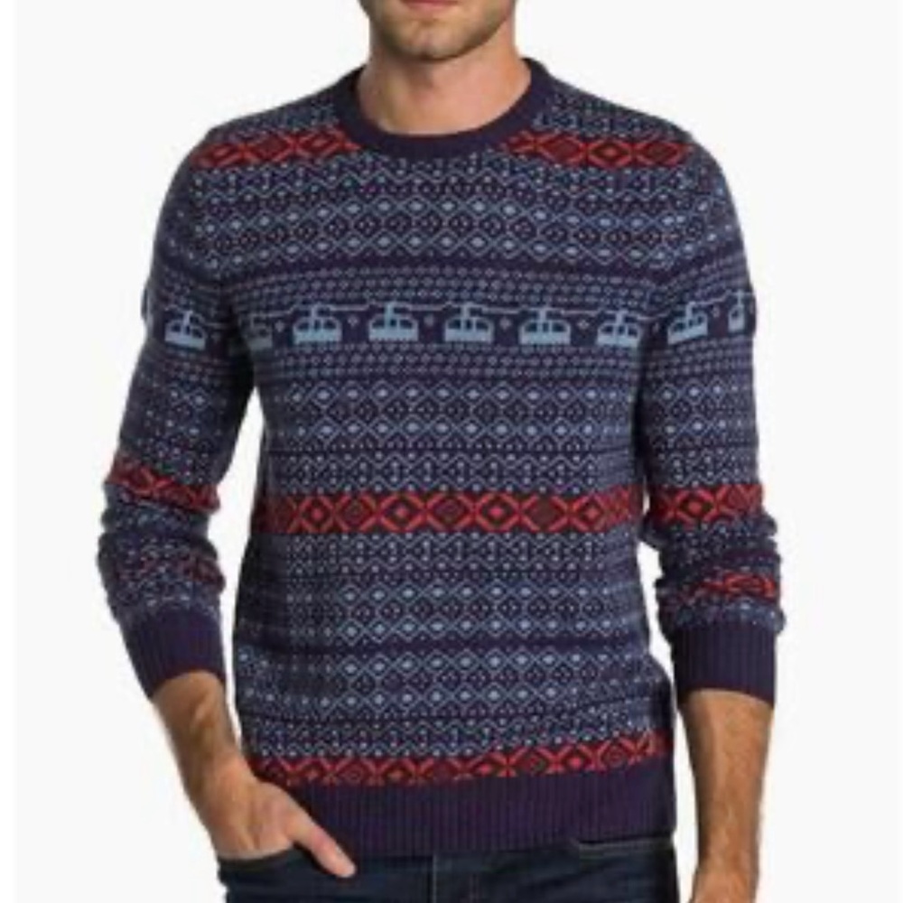 Original Penguin Holiday Fair Isle Sweater Eclipse Large